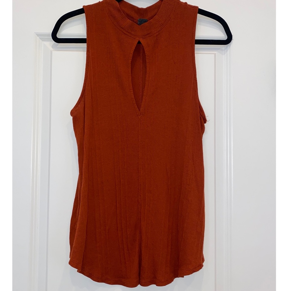 Free People High Neck Cut Out Shirt- Size M- NWOT